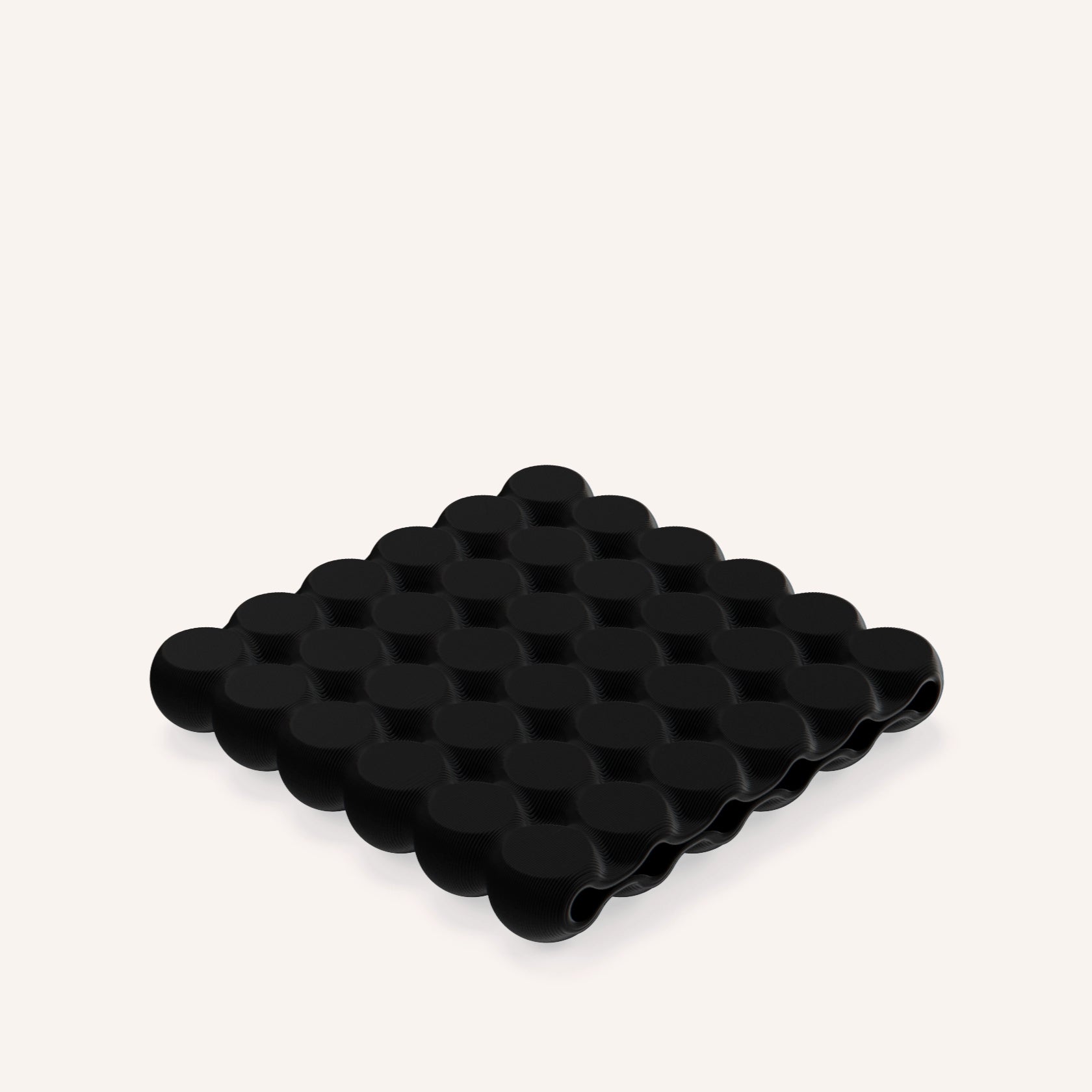 BubbleBar.Coaster.6x6 in charcoal by Layerd.Studio